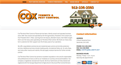 Desktop Screenshot of coxtermiteandpestcontrol.com